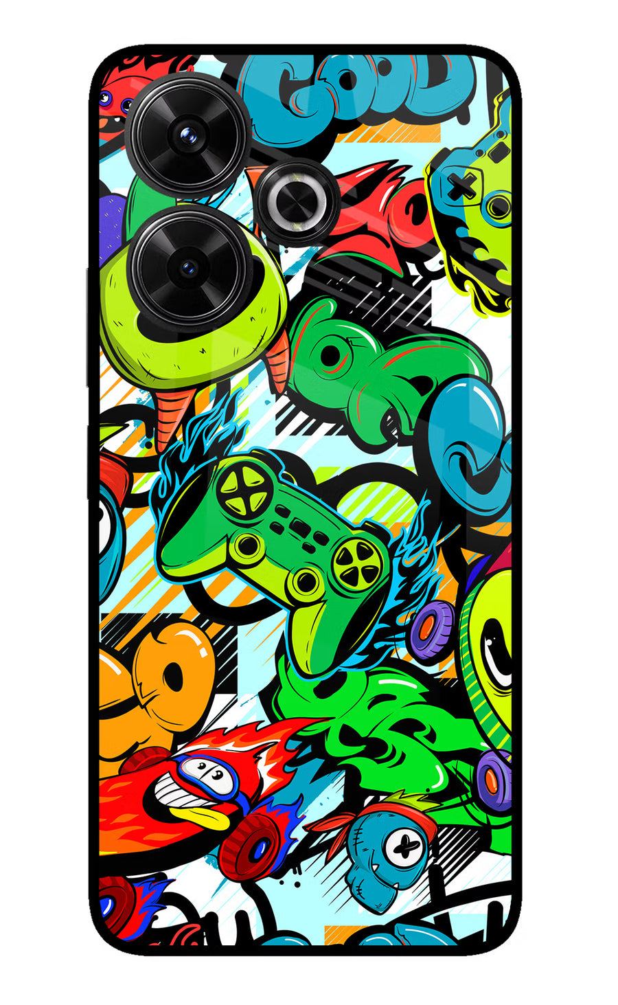 Game Doodle Redmi 13 5G Back Cover, Glass case