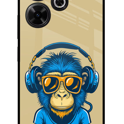 Monkey Headphone Redmi 13 5G Glass Case