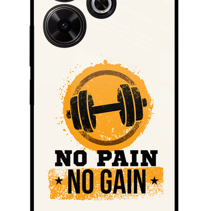 No Pain No Gain Redmi 13 5G Glass Case