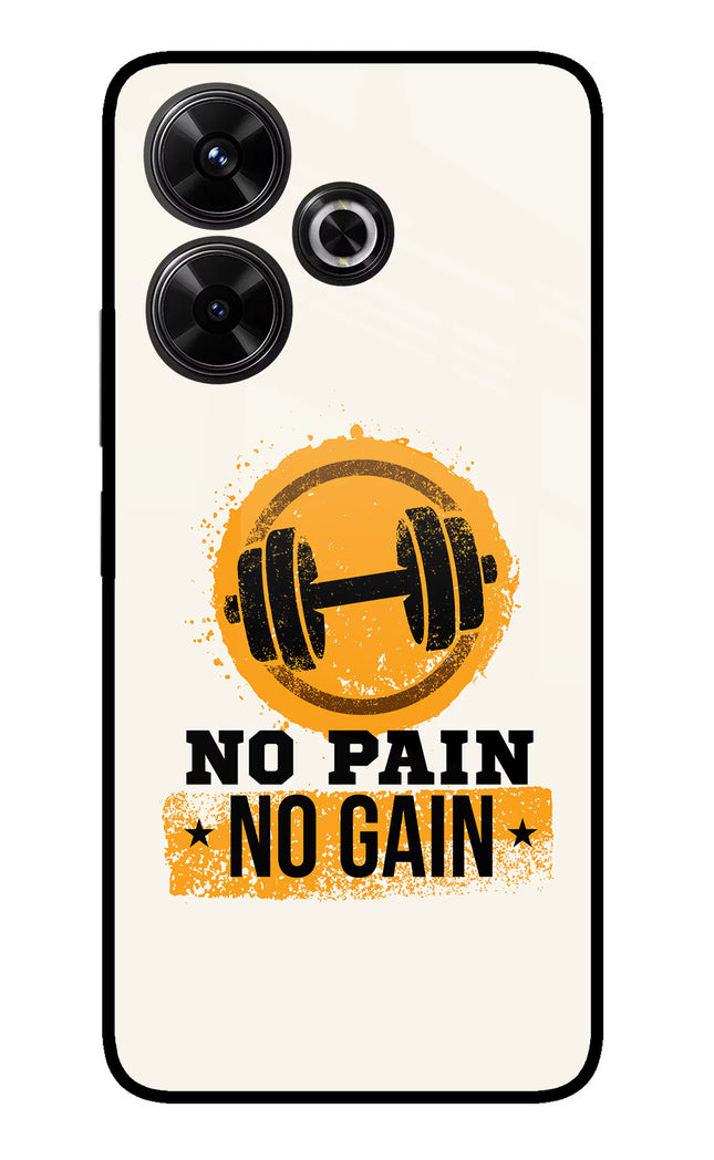 No Pain No Gain Redmi 13 5G Glass Case