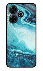 Blue Glitter Marble Redmi 13 5G Glass Case