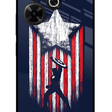 Captain America Marvel Art Redmi 13 5G Glass Case