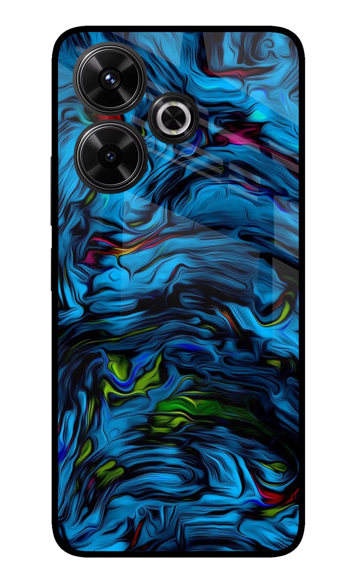 Dark Blue Abstract Redmi 13 5G Glass Case