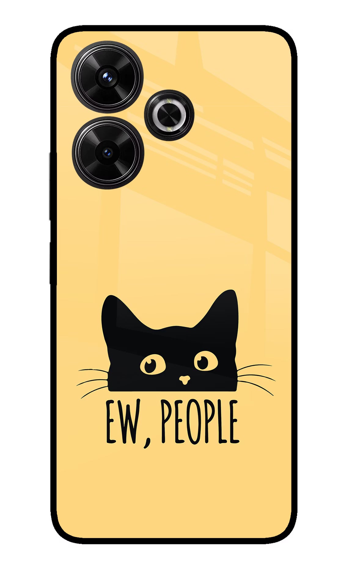 Ew People Catitude Redmi 13 5G Glass Case Back Cover by Casekaro