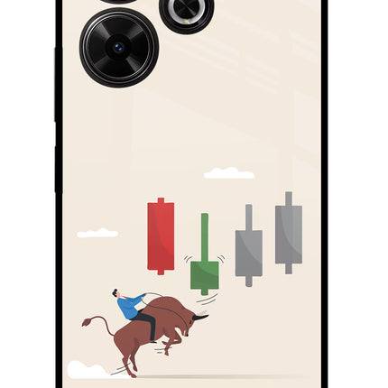 Bull Trading Momentum Redmi 13 5G Glass Case
