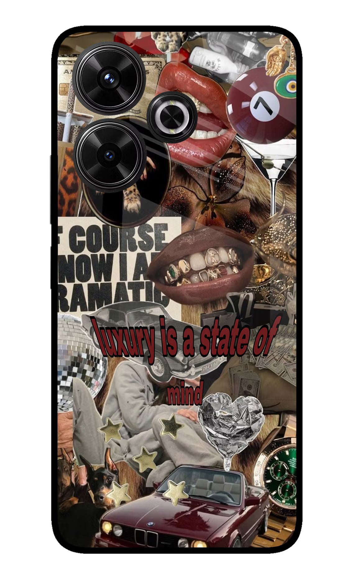 Luxury Redmi 13 5G Glass Case