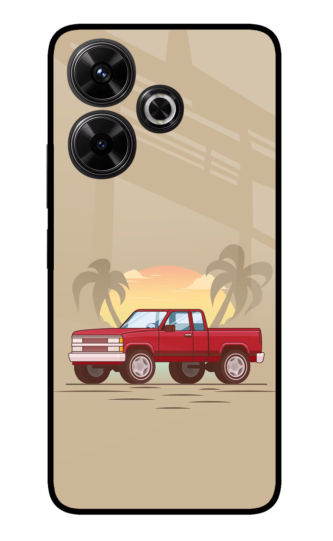 Desert Classic Drive Redmi 13 5G Glass Case Back Cover by Casekaro