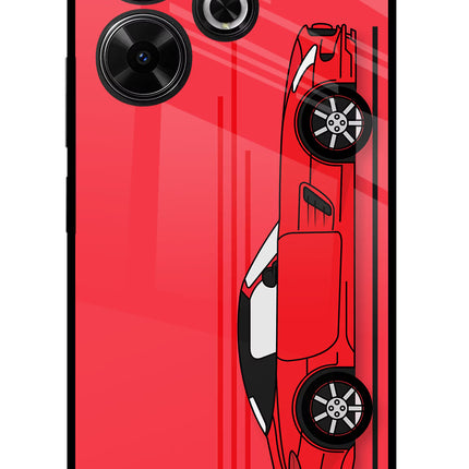 Red Velocity Redmi 13 5G Glass Case
