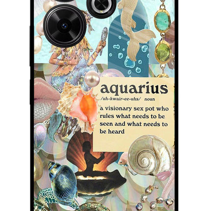Aquarius Zodiac Redmi 13 5G Glass Case