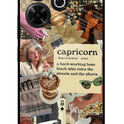 Capricorn Zodiac Redmi 13 5G Glass Case