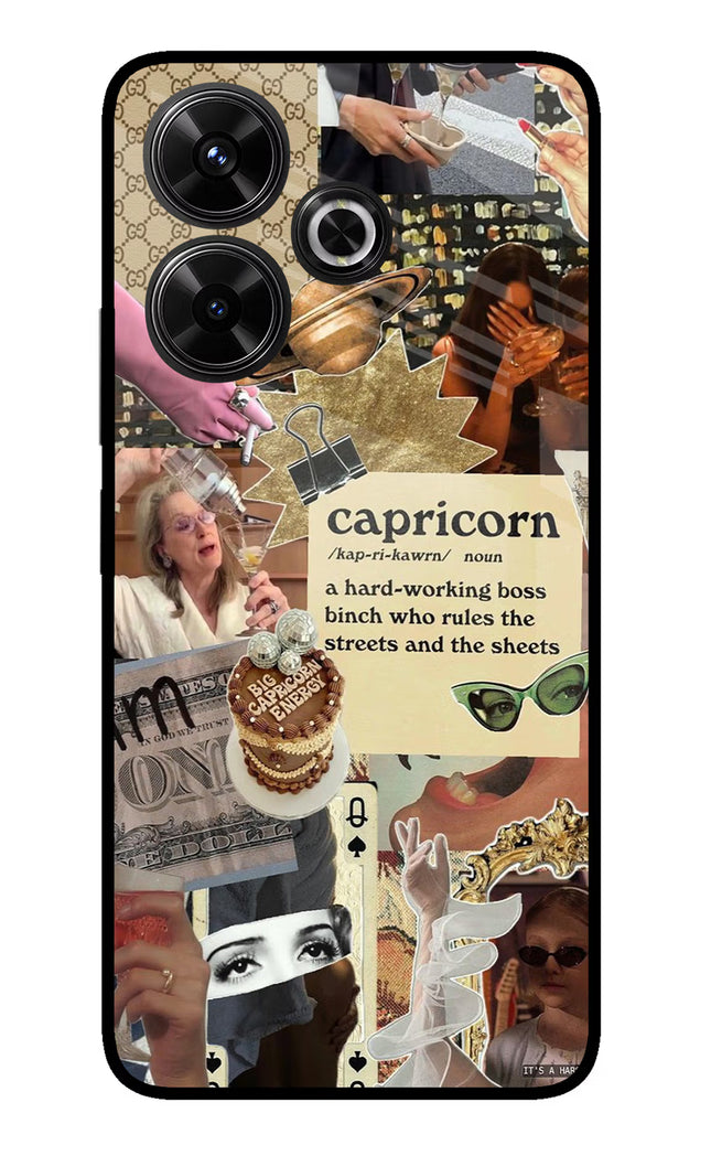 Capricorn Zodiac Redmi 13 5G Glass Case