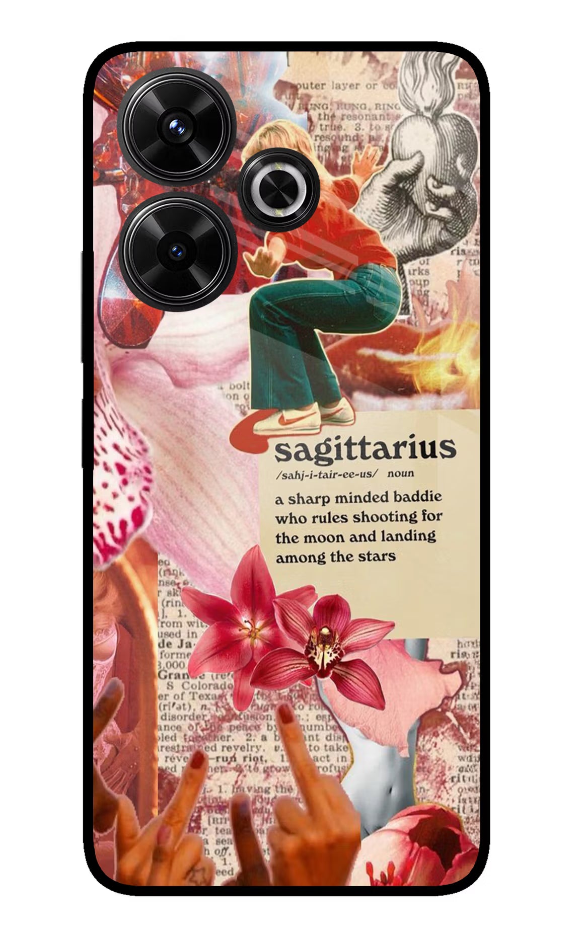 Sagittarius Zodiac Redmi 13 5G Glass Case Back Cover by Casekaro