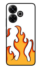 Fired Up – White Redmi 13 5G Glass Case