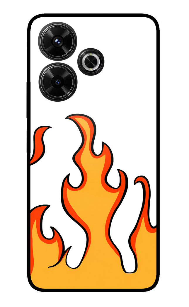 Fired Up – White Redmi 13 5G Glass Case