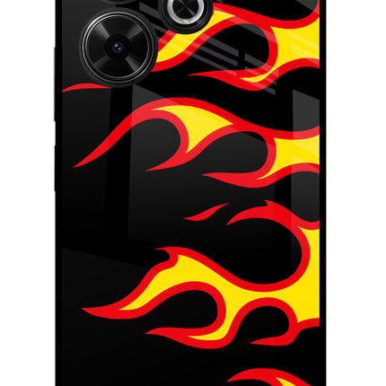 Side Sweep Flames Redmi 13 5G Glass Case
