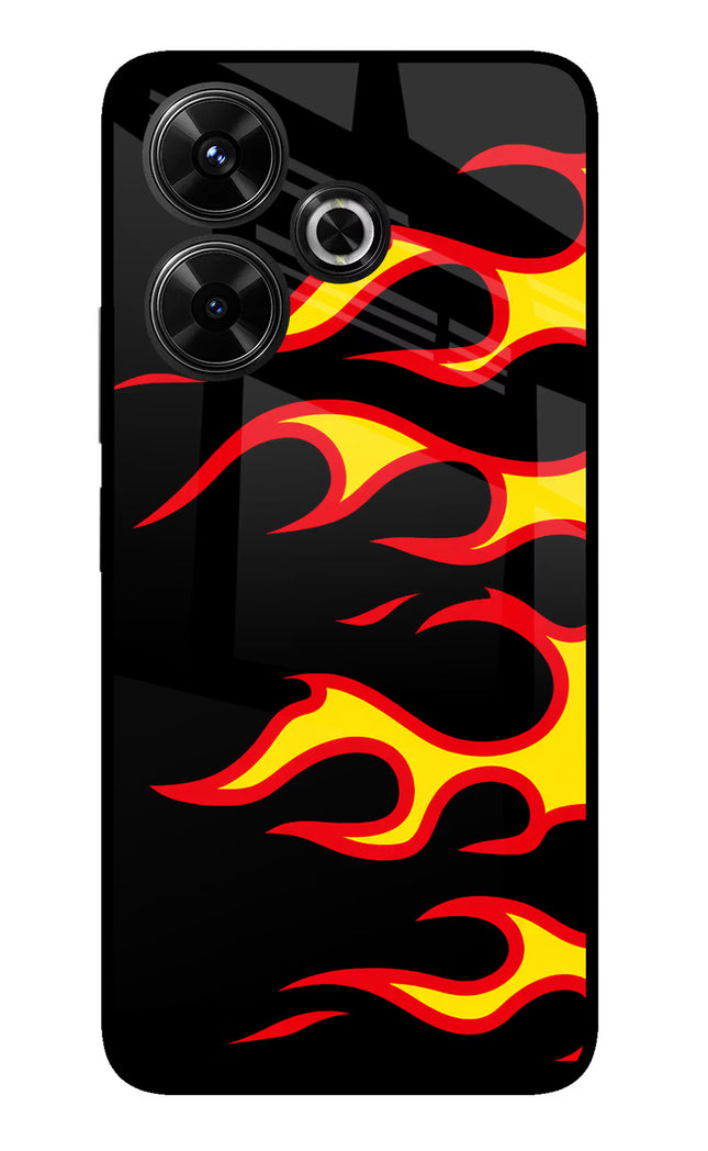 Side Sweep Flames Redmi 13 5G Glass Case