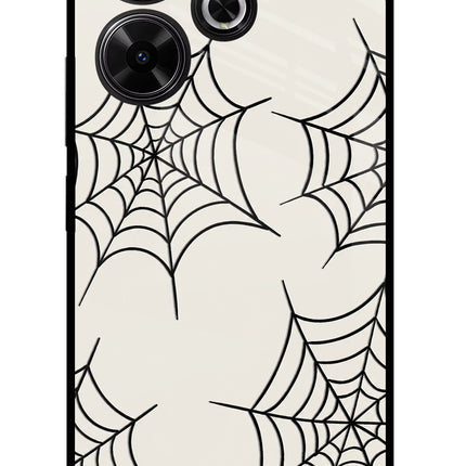 Spider Web Redmi 13 5G Glass Case