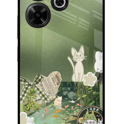 Aesthetic anime Redmi 13 5G Glass Case