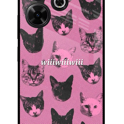 Pink Cats Redmi 13 5G Glass Case