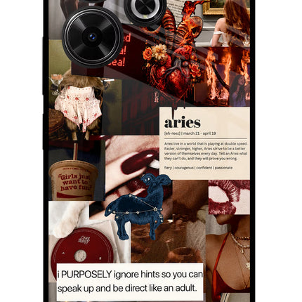 Zodiac Aries Redmi 13 5G Glass Case