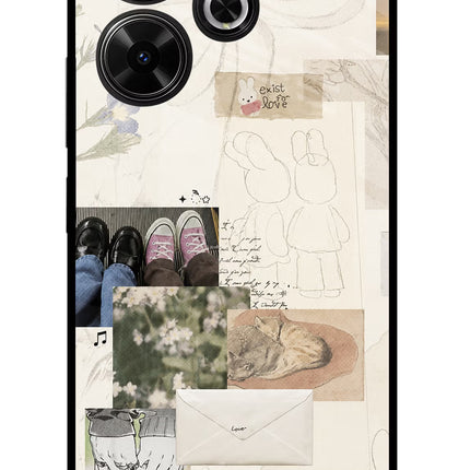 Soft Aesthetic Redmi 13 5G Glass Case