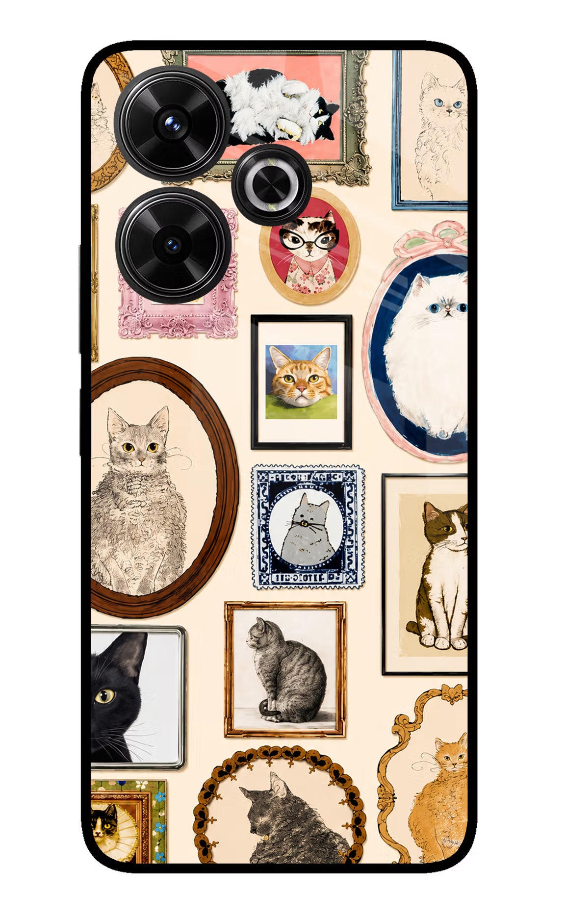 Mirror Cats Redmi 13 5G Glass Case