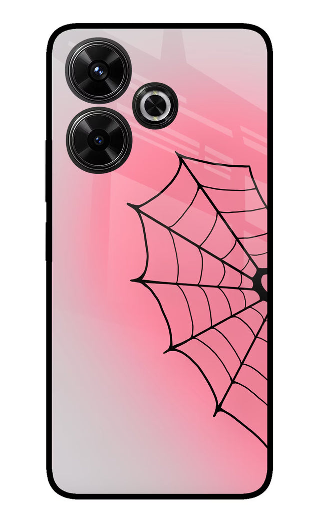 Pink Web Redmi 13 5G Glass Case