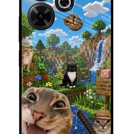 Minecraft Cat Chaos Redmi 13 5G Glass Case