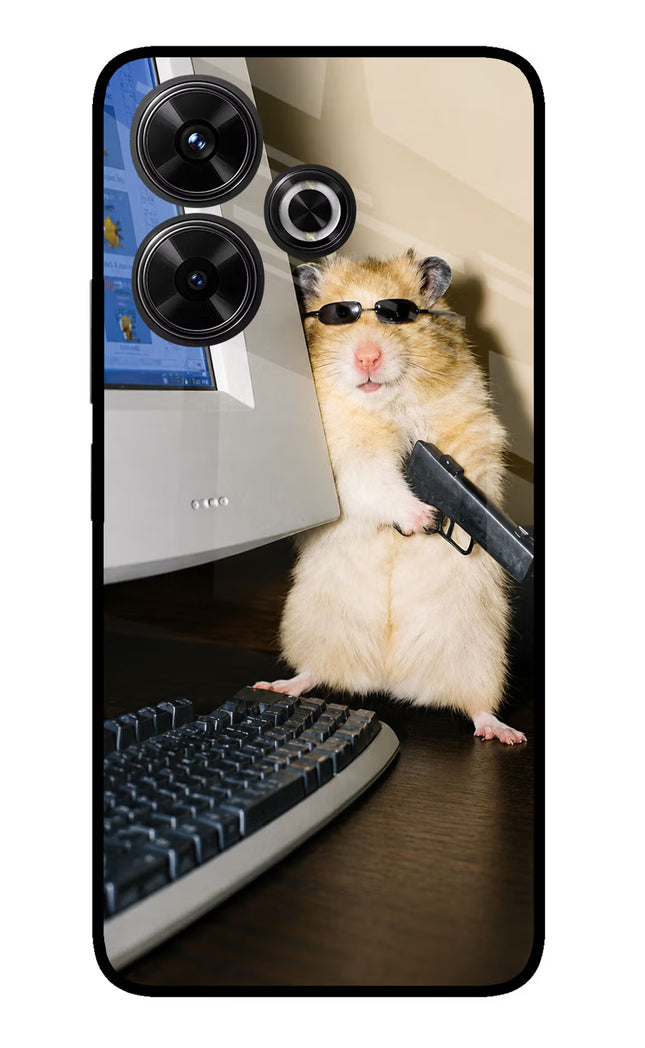 Hacker Hamster Redmi 13 5G Glass Case