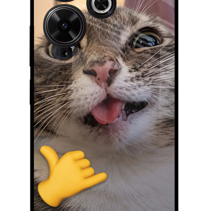 Silly Cat Call Redmi 13 5G Glass Case