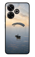 Skydiving Cow Redmi 13 5G Glass Case