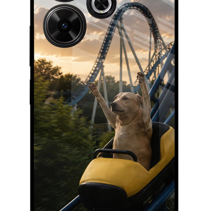 Rollercoaster Dog Redmi 13 5G Glass Case