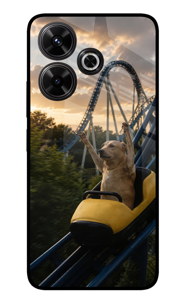 Rollercoaster Dog Redmi 13 5G Glass Case