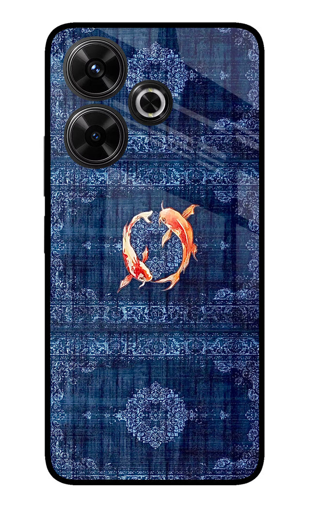 Koi Blue Redmi 13 5G Glass Case