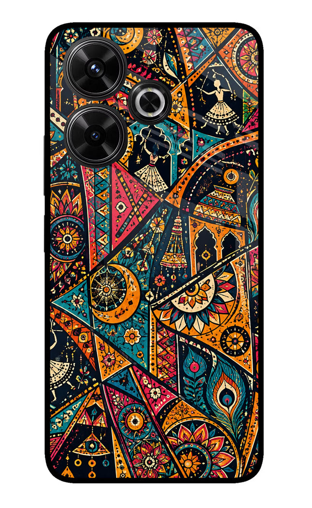 Folk Print Redmi 13 5G Glass Case
