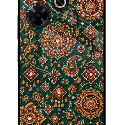 Green Pataka Redmi 13 5G Glass Case