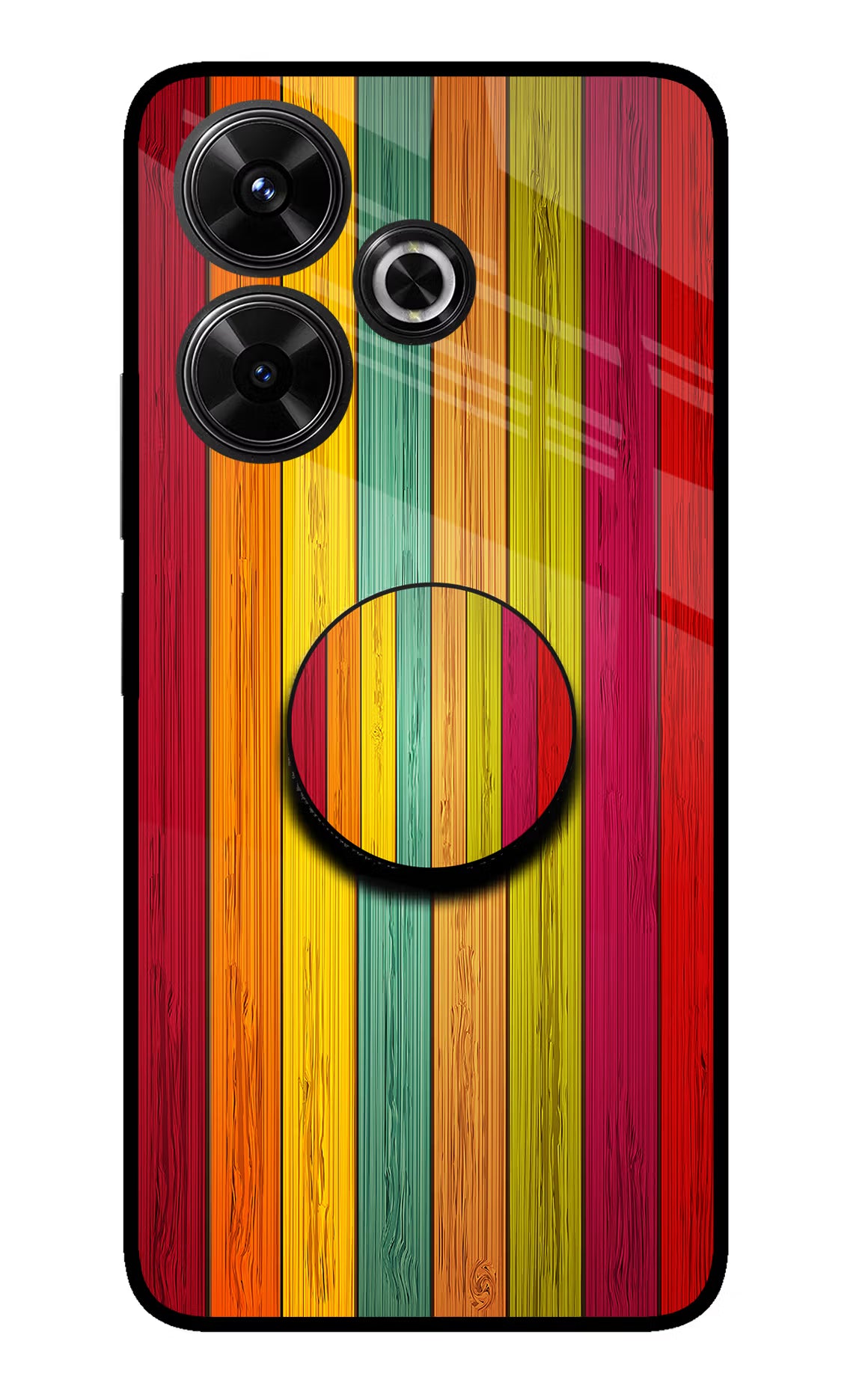 Multicolor Wooden Redmi 13 5G Pop Case by Casekaro