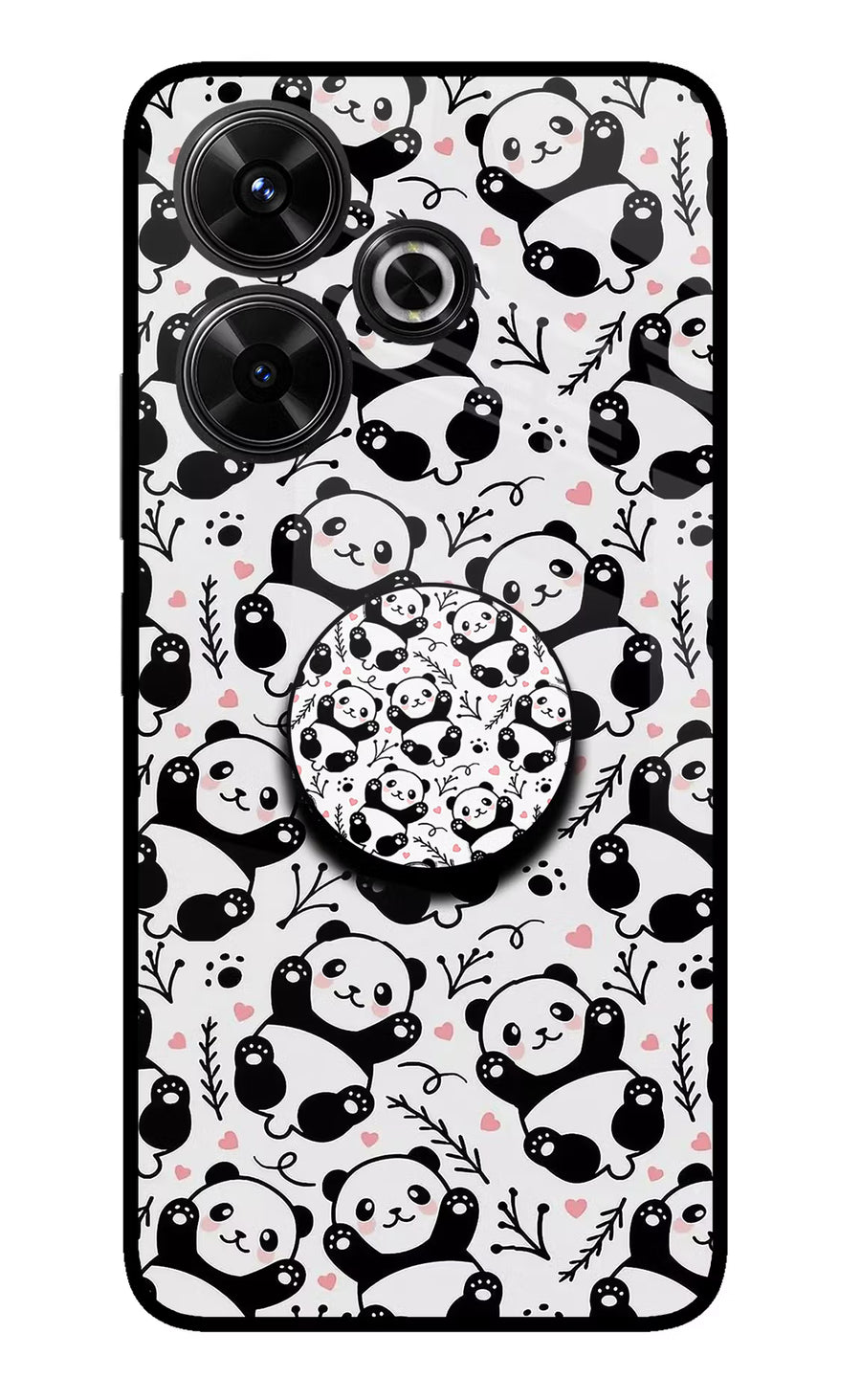 Cute Panda Redmi 13 5G Pop Case, Glass case