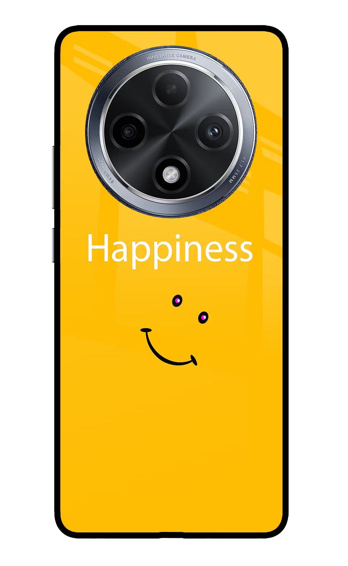 Happiness With Smiley Oppo F27 Pro Glass Case Back Cover by Casekaro