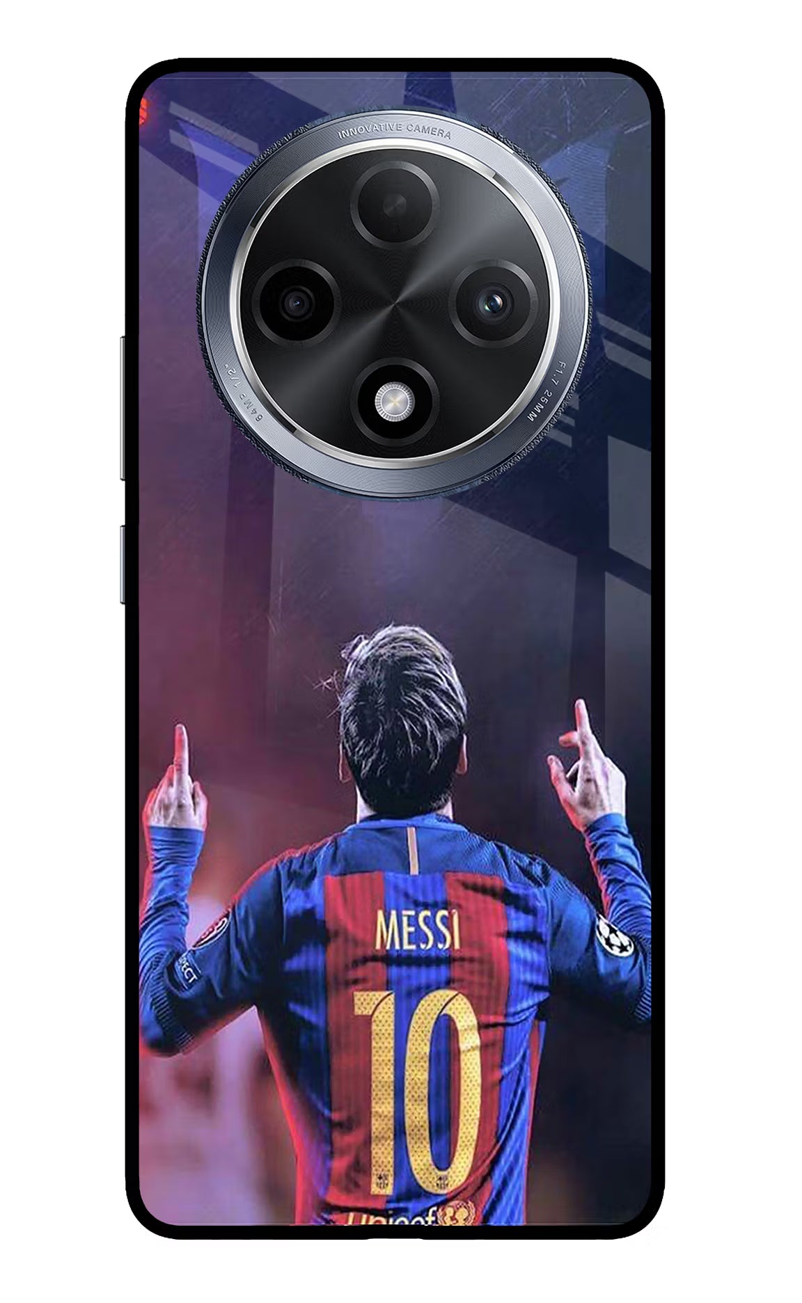 Messi Oppo F27 Pro Glass Case Back Cover by Casekaro