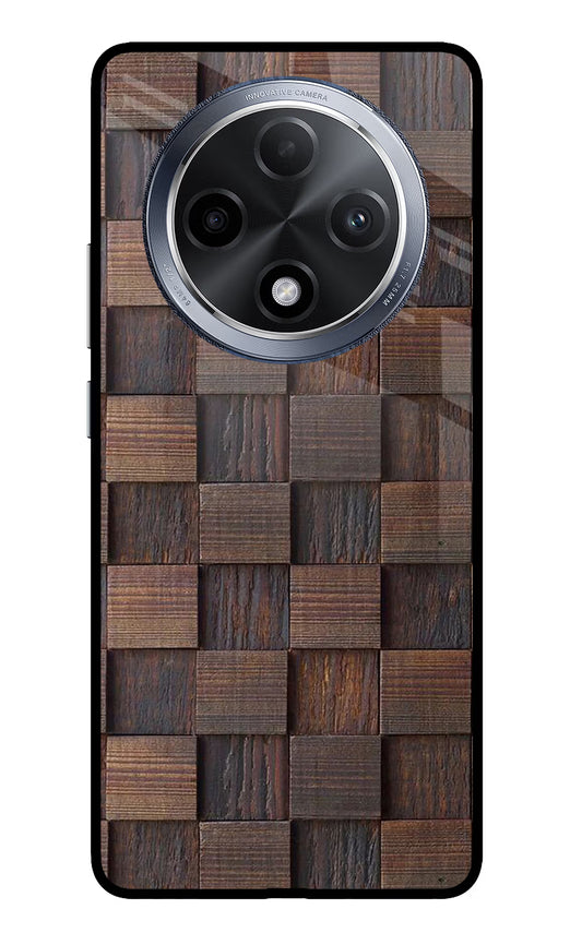 Wooden Cube Design Oppo F27 Pro Glass Case
