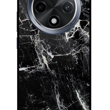 Black Marble Texture Oppo F27 Pro Glass Case