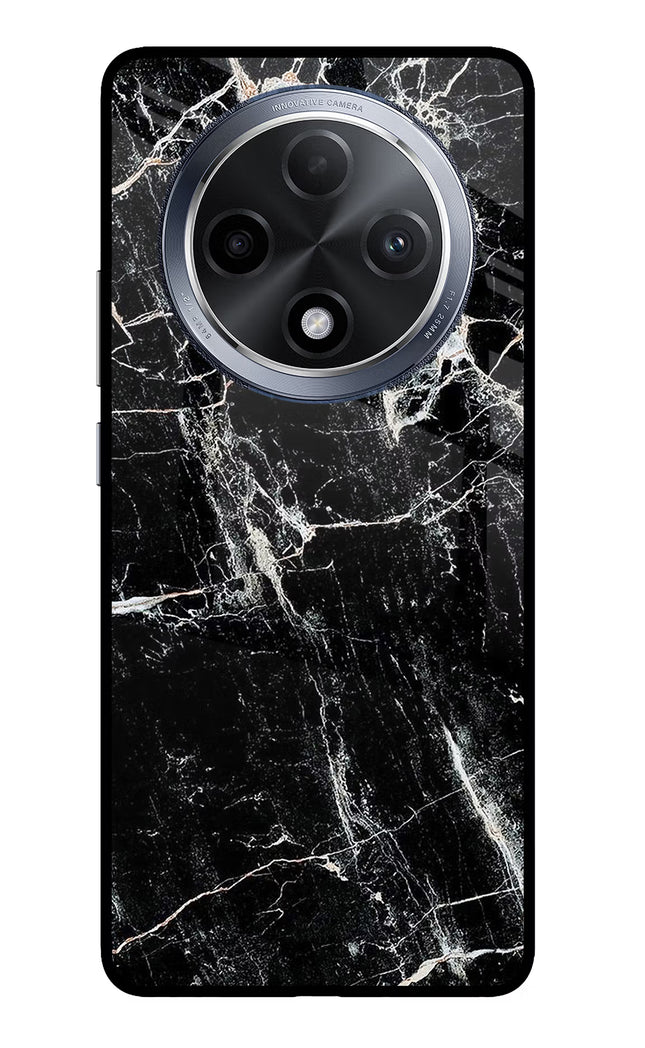 Black Marble Texture Oppo F27 Pro Glass Case