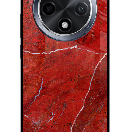 Red Marble Design Oppo F27 Pro Glass Case