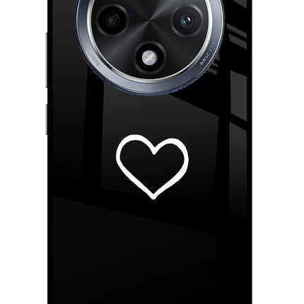 Heart Oppo F27 Pro Glass Case Back Cover by Casekaro