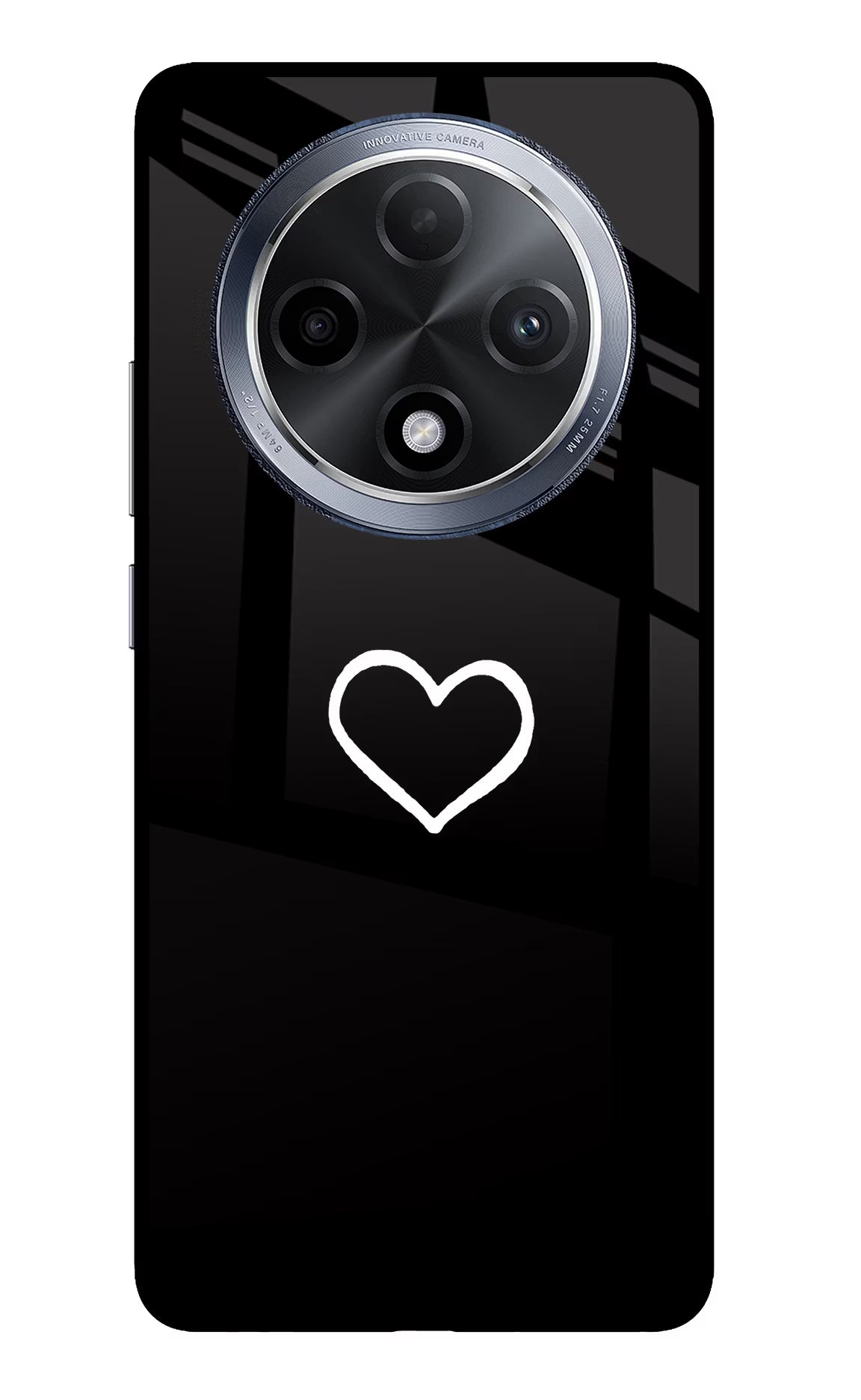 Heart Oppo F27 Pro Glass Case Back Cover by Casekaro