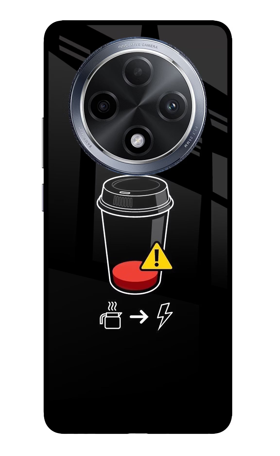 Coffee Oppo F27 Pro Glass Case Back Cover by Casekaro