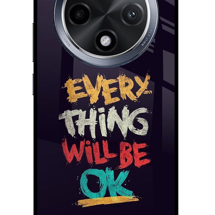 Everything Will Be Ok Oppo F27 Pro Glass Case Back Cover by Casekaro