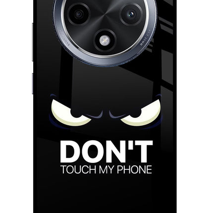 Don'T Touch My Phone Oppo F27 Pro Glass Case Back Cover by Casekaro