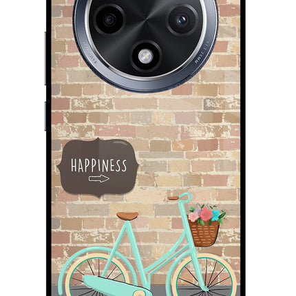 Happiness Artwork Oppo F27 Pro Glass Case Back Cover by Casekaro